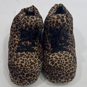 Leopard Print Happy Feet Slippers
